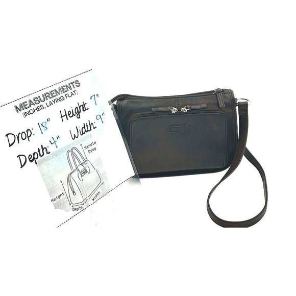 Vintage Fossil Crossbody Womens Brown Leather Wallet Organizer Purse Y2K Chic - Picture 4 of 8